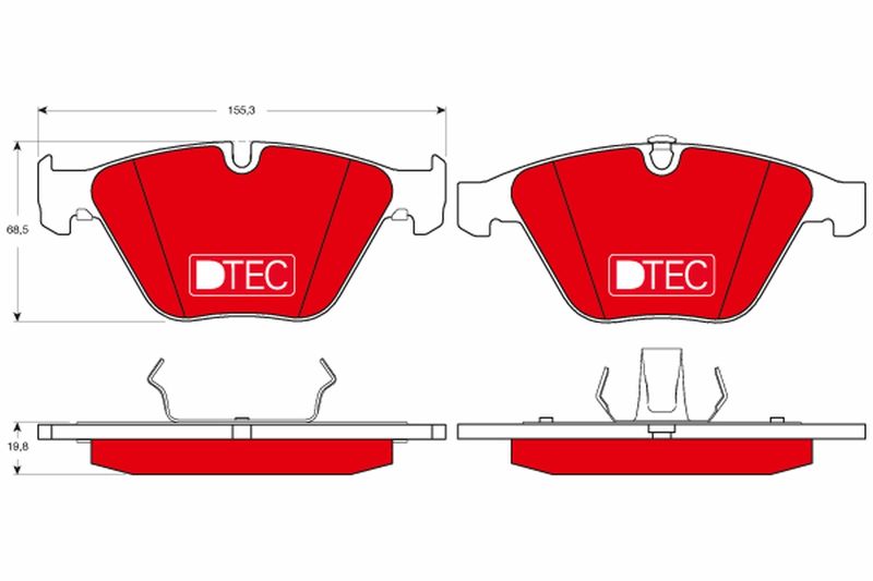 Brake Pad Set, disc brake TRW GDB1498DTE