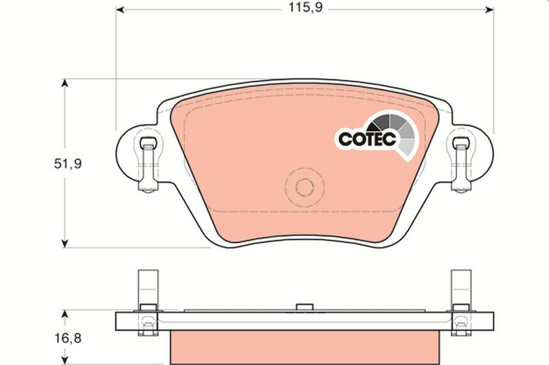 Brake Pad Set, disc brake TRW GDB1525