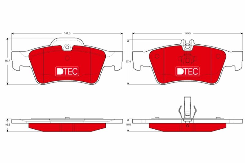 Brake Pad Set, disc brake TRW GDB1546DTE