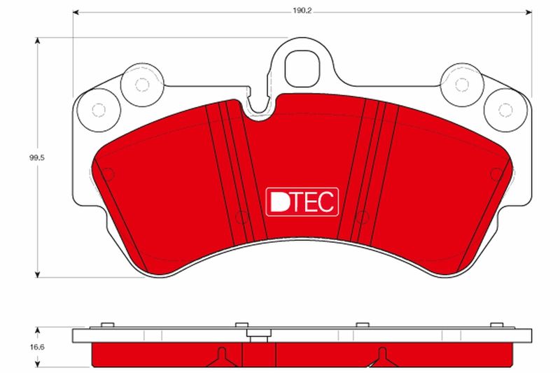 Brake Pad Set, disc brake TRW GDB1547DTE