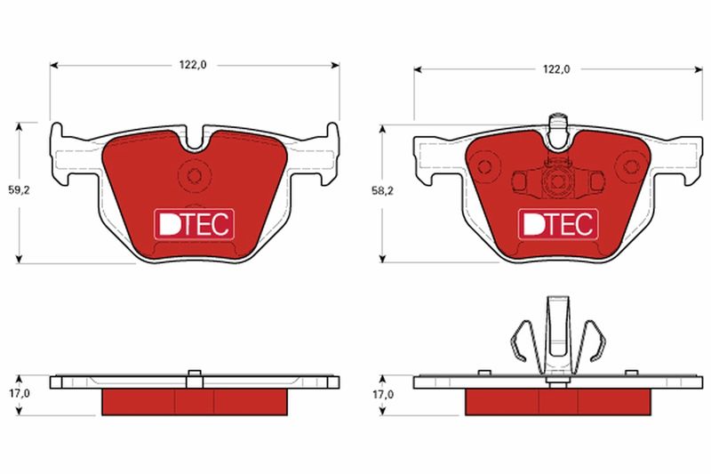 Brake Pad Set, disc brake TRW GDB1560DTE