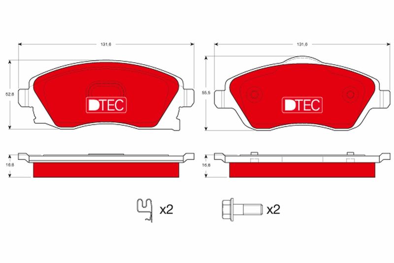 Brake Pad Set, disc brake TRW GDB1570DTE