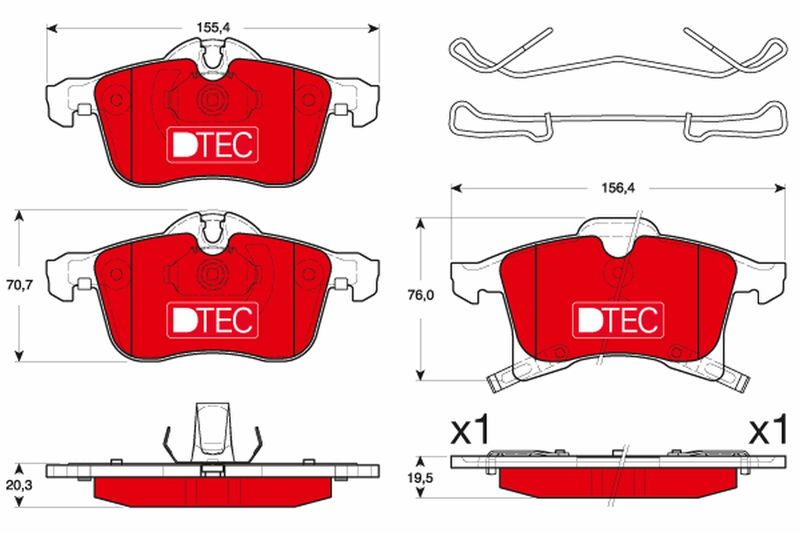 Brake Pad Set, disc brake TRW GDB1668DTE