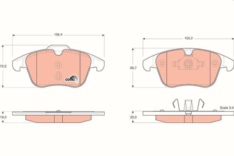 Brake Pad Set, disc brake TRW GDB1683