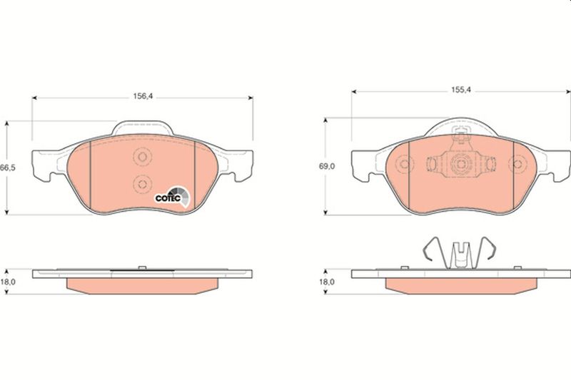 Brake Pad Set, disc brake TRW GDB1687