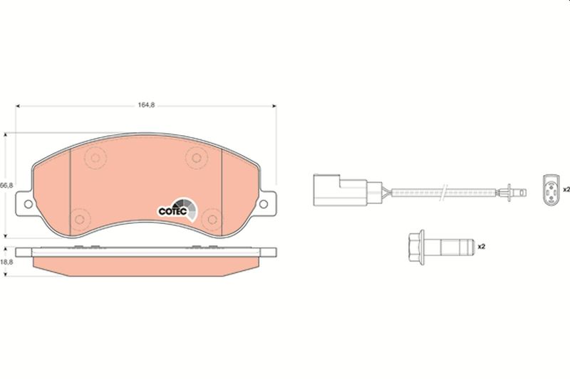 Brake Pad Set, disc brake TRW GDB1724