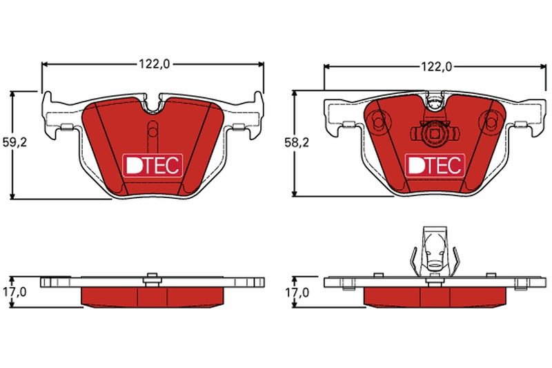 Brake Pad Set, disc brake TRW GDB1727DTE