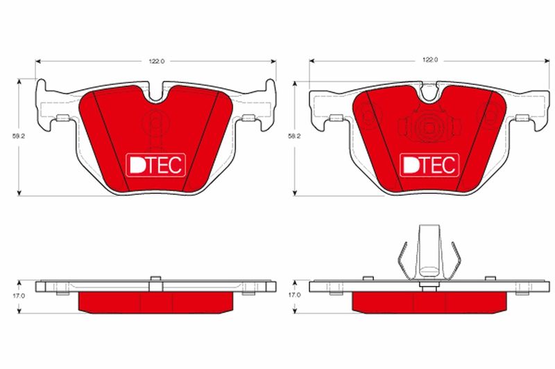 Brake Pad Set, disc brake TRW GDB1730DTE