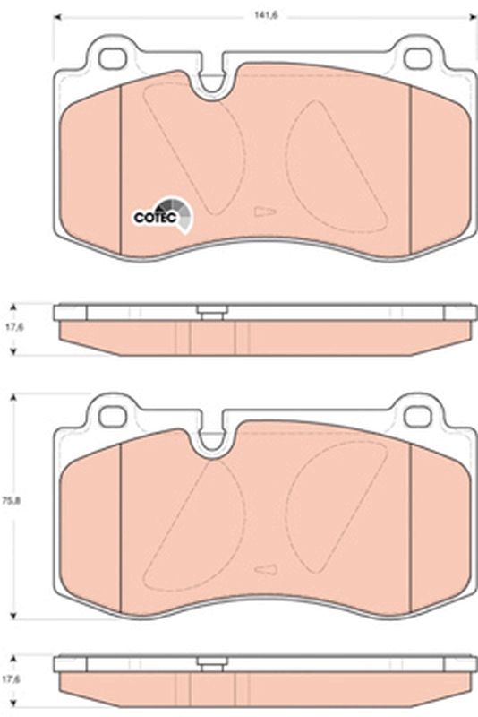 Brake Pad Set, disc brake TRW GDB1733