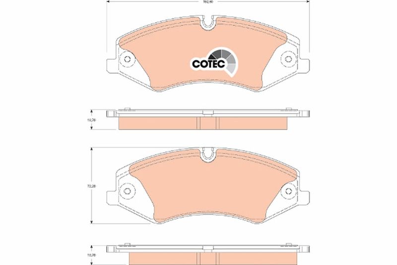 Brake Pad Set, disc brake TRW GDB1825