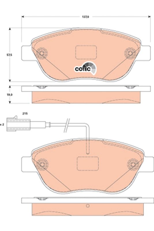 Brake Pad Set, disc brake TRW GDB1829