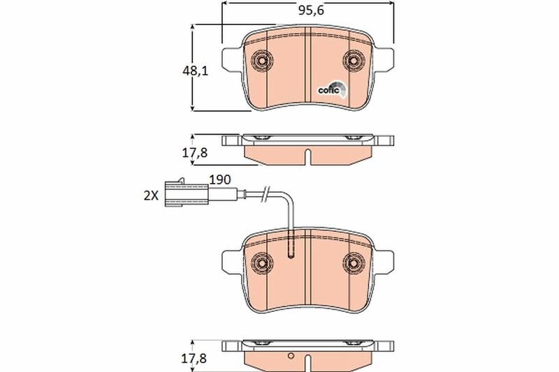 Brake Pad Set, disc brake TRW GDB1905