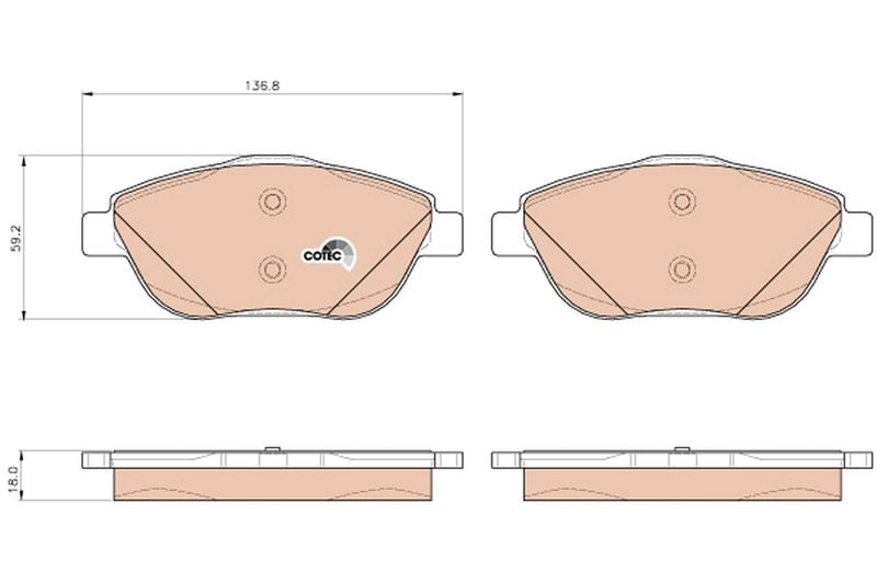 Brake Pad Set, disc brake TRW GDB1926