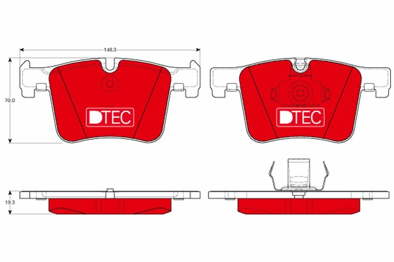 Brake Pad Set, disc brake TRW GDB1942DTE