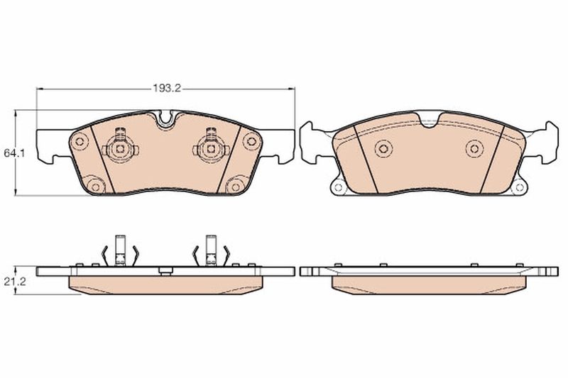 Brake Pad Set, disc brake TRW GDB1946