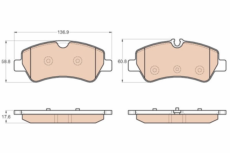 Brake Pad Set, disc brake TRW GDB1968