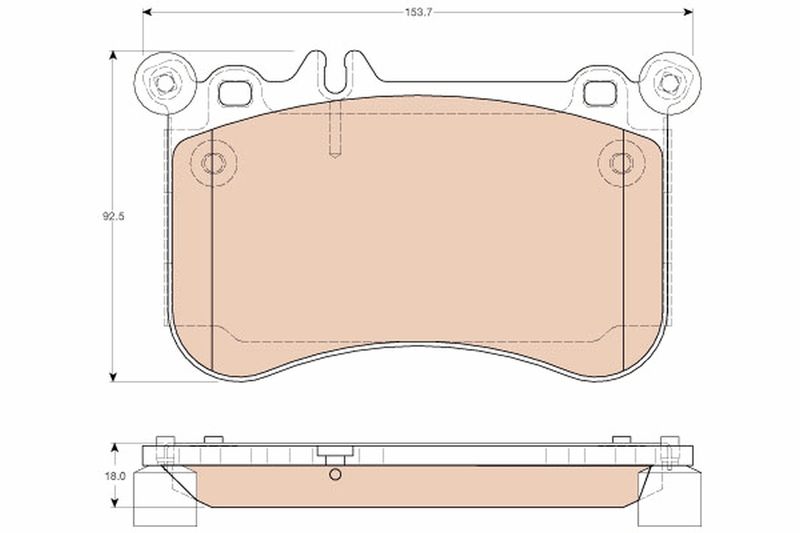 Brake Pad Set, disc brake TRW GDB1972