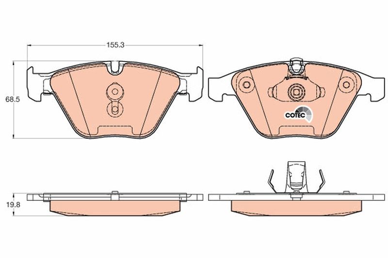 Brake Pad Set, disc brake TRW GDB2021