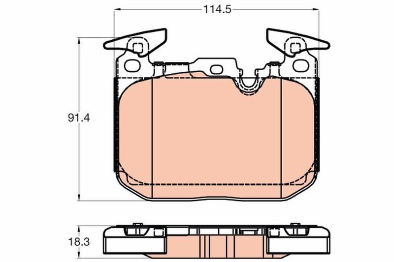 Brake Pad Set, disc brake TRW GDB2031