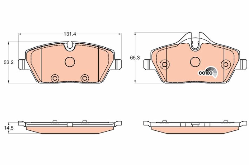 Brake Pad Set, disc brake TRW GDB2038