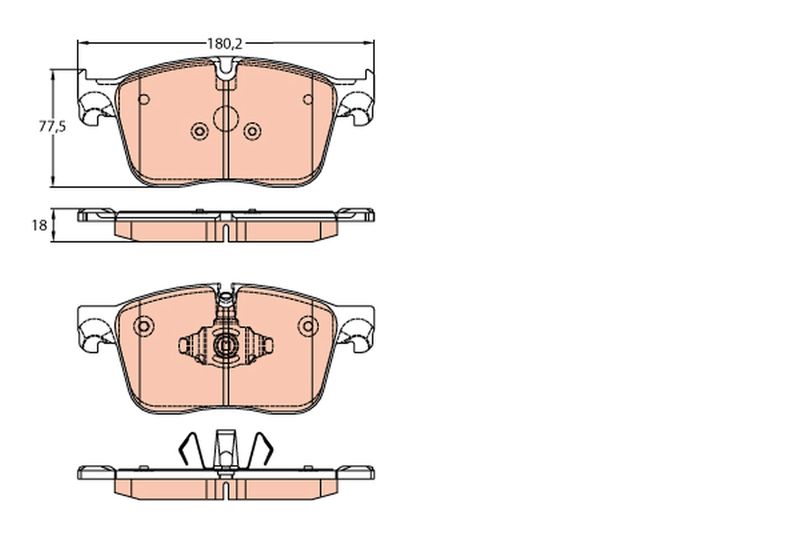 Brake Pad Set, disc brake TRW GDB2145
