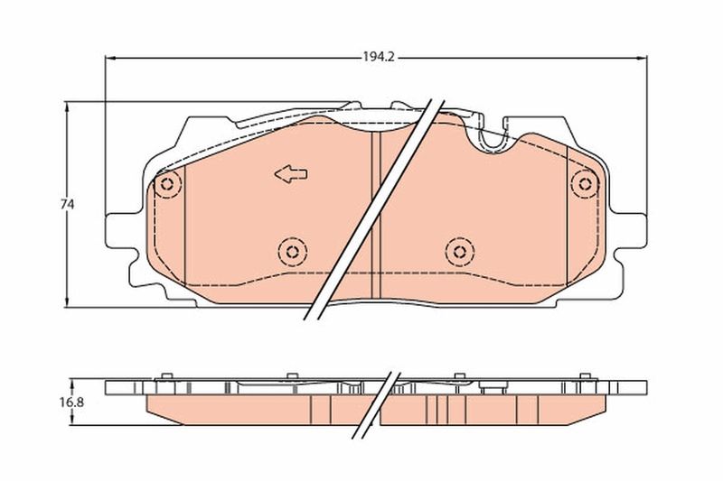 Brake Pad Set, disc brake TRW GDB2158