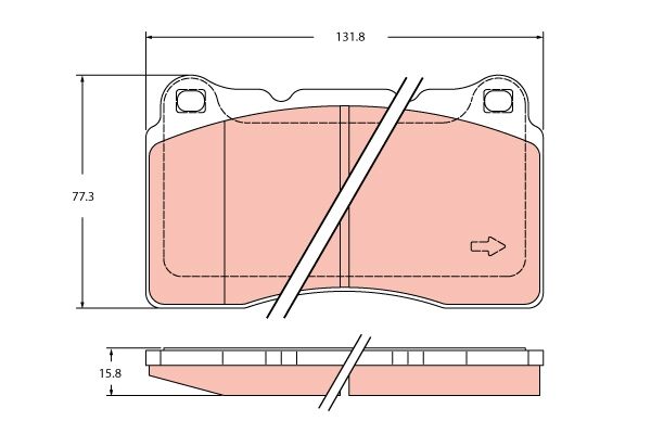 Brake Pad Set, disc brake TRW GDB2453