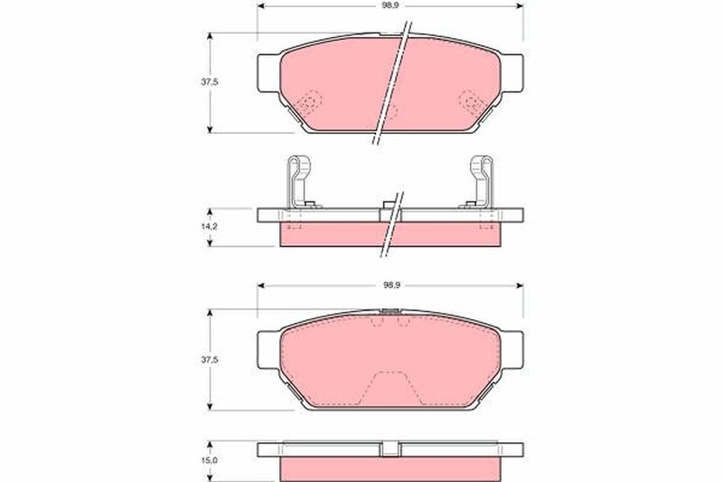 Brake Pad Set, disc brake TRW GDB3045