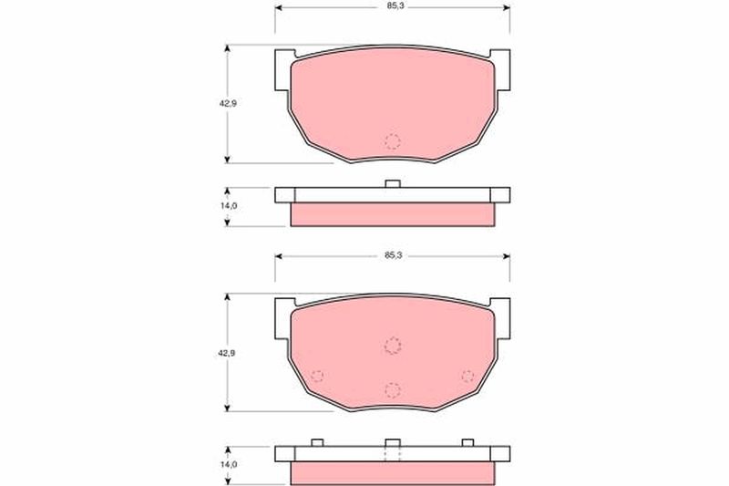 Brake Pad Set, disc brake TRW GDB306