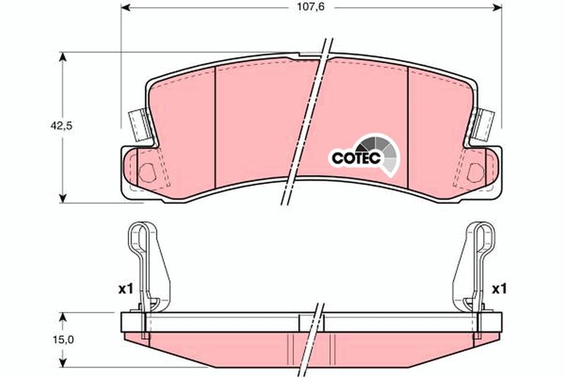 Brake Pad Set, disc brake TRW GDB3164