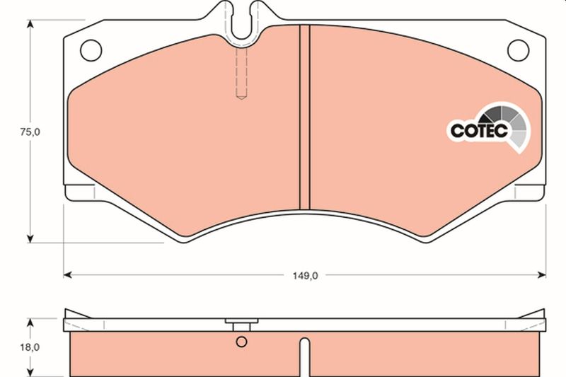 Brake Pad Set, disc brake TRW GDB317