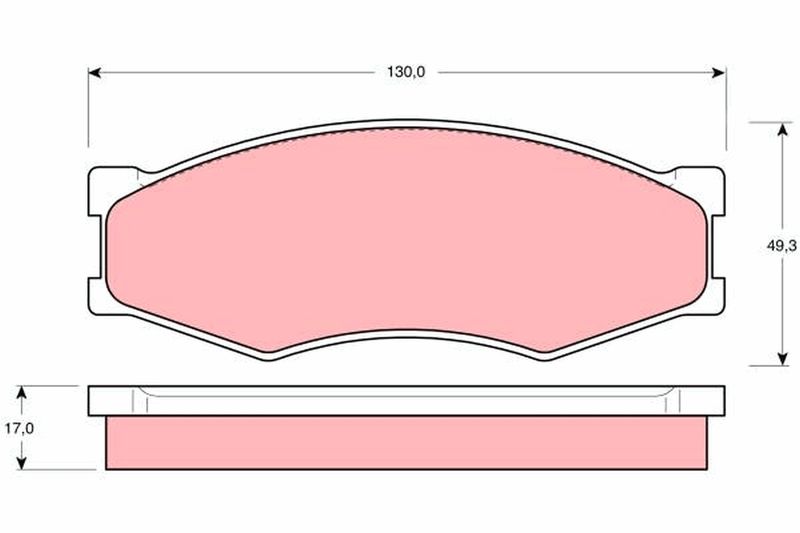 Комплект гальмівних накладок, дискове гальмо TRW GDB318