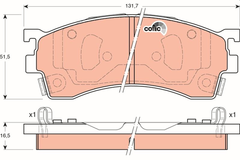 Brake Pad Set, disc brake TRW GDB3192