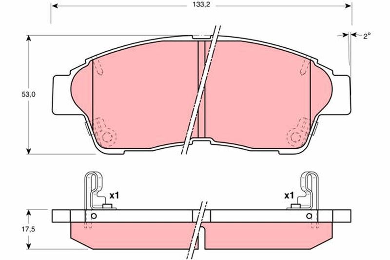 Brake Pad Set, disc brake TRW GDB3207