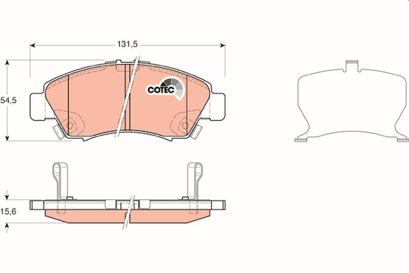 Brake Pad Set, disc brake TRW GDB3212