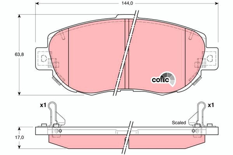 Brake Pad Set, disc brake TRW GDB3235