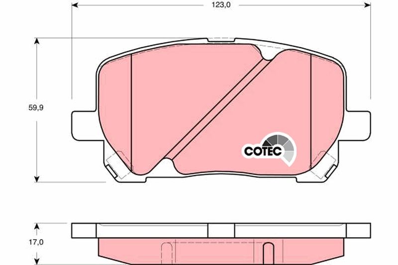 Brake Pad Set, disc brake TRW GDB3315