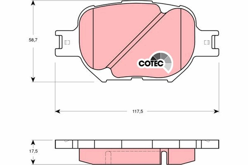 Brake Pad Set, disc brake TRW GDB3316