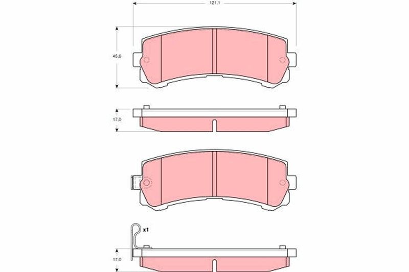 Brake Pad Set, disc brake TRW GDB3362