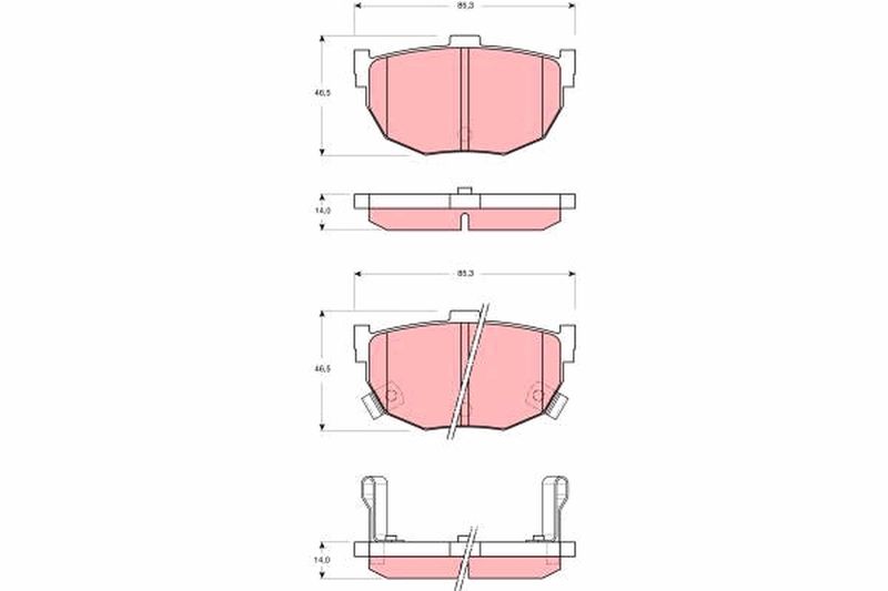 Brake Pad Set, disc brake TRW GDB3368