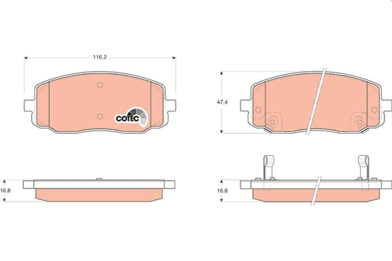 Brake Pad Set, disc brake TRW GDB3369