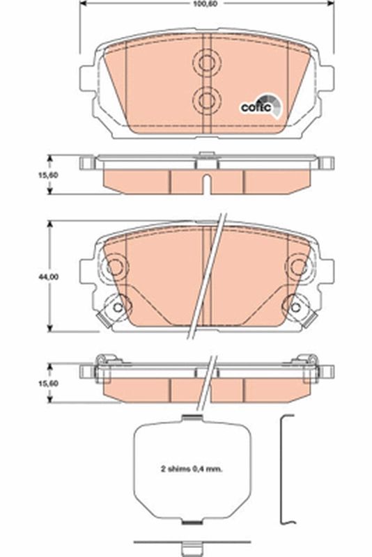 Brake Pad Set, disc brake TRW GDB3462