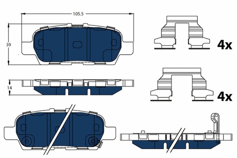 Brake Pad Set, disc brake TRW GDB3508BTE