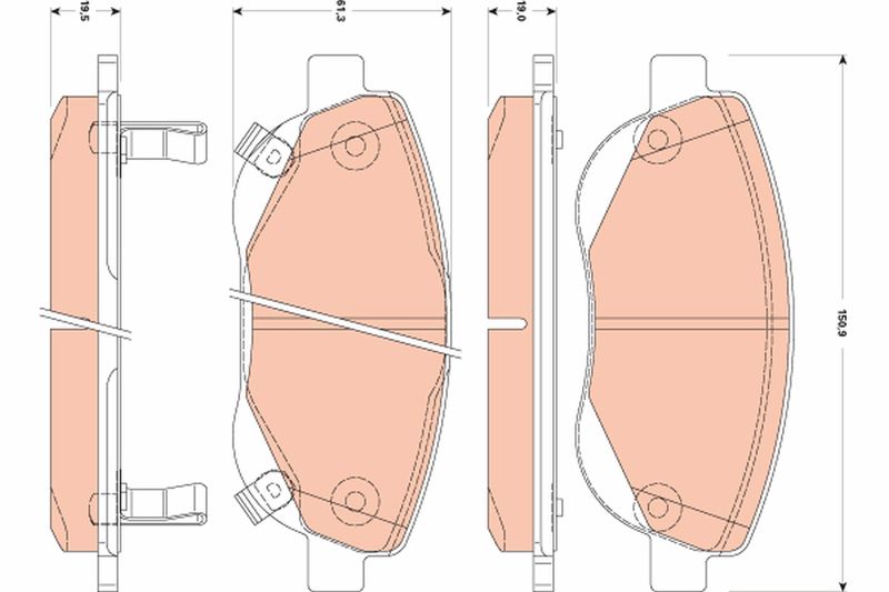 Brake Pad Set, disc brake TRW GDB3511