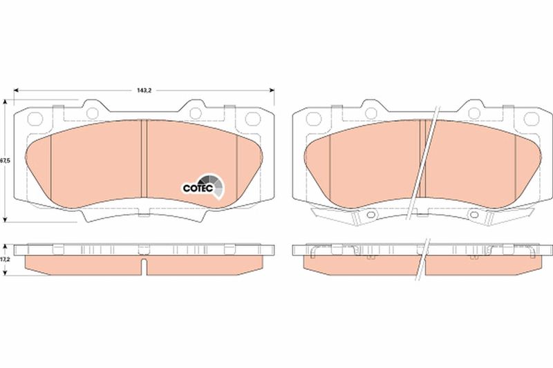 Brake Pad Set, disc brake TRW GDB3528