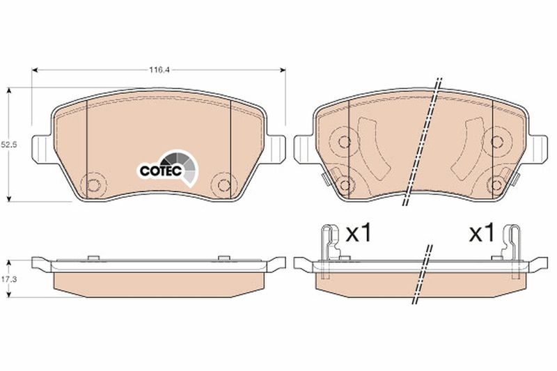 Brake Pad Set, disc brake TRW GDB3546