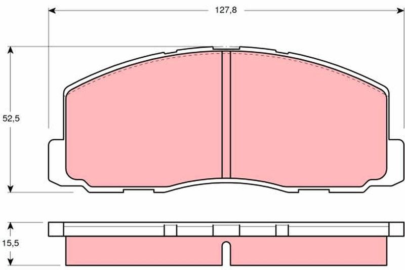 Комплект гальмівних накладок, дискове гальмо TRW GDB355