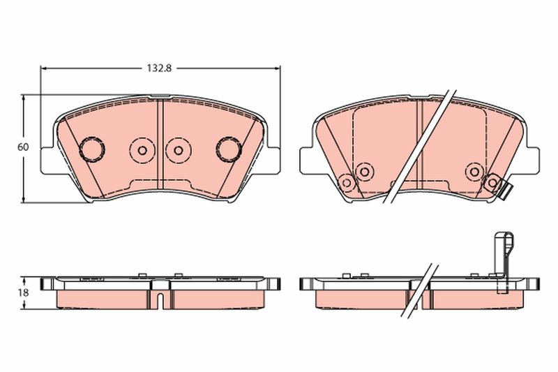 Brake Pad Set, disc brake TRW GDB3552