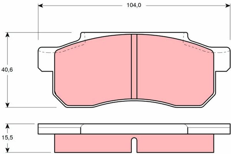 Brake Pad Set, disc brake TRW GDB361