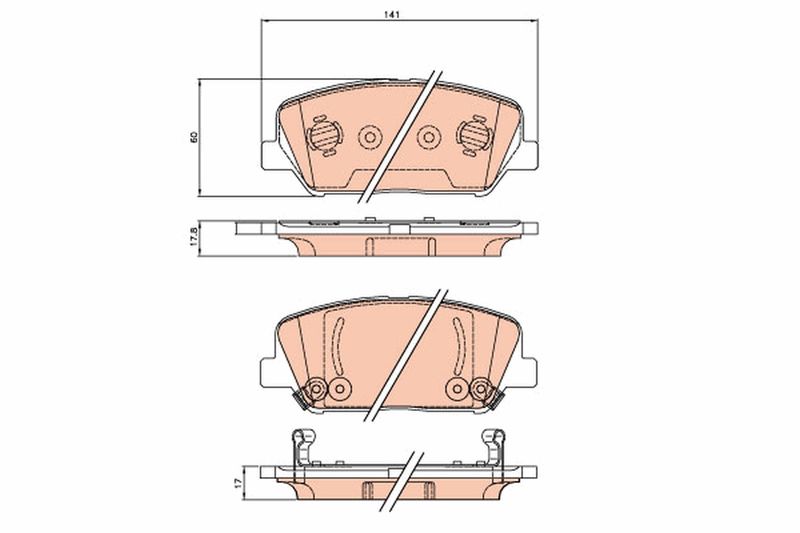 Brake Pad Set, disc brake TRW GDB3621